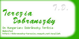terezia dobranszky business card