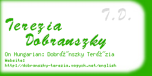 terezia dobranszky business card